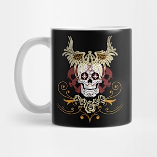 Dia De Los Muertos with Red Skulls Mug